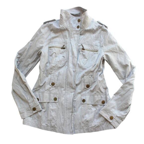 Cache Cache Silver Utility Jacket | Y2K French Style - Picture 4 of 9